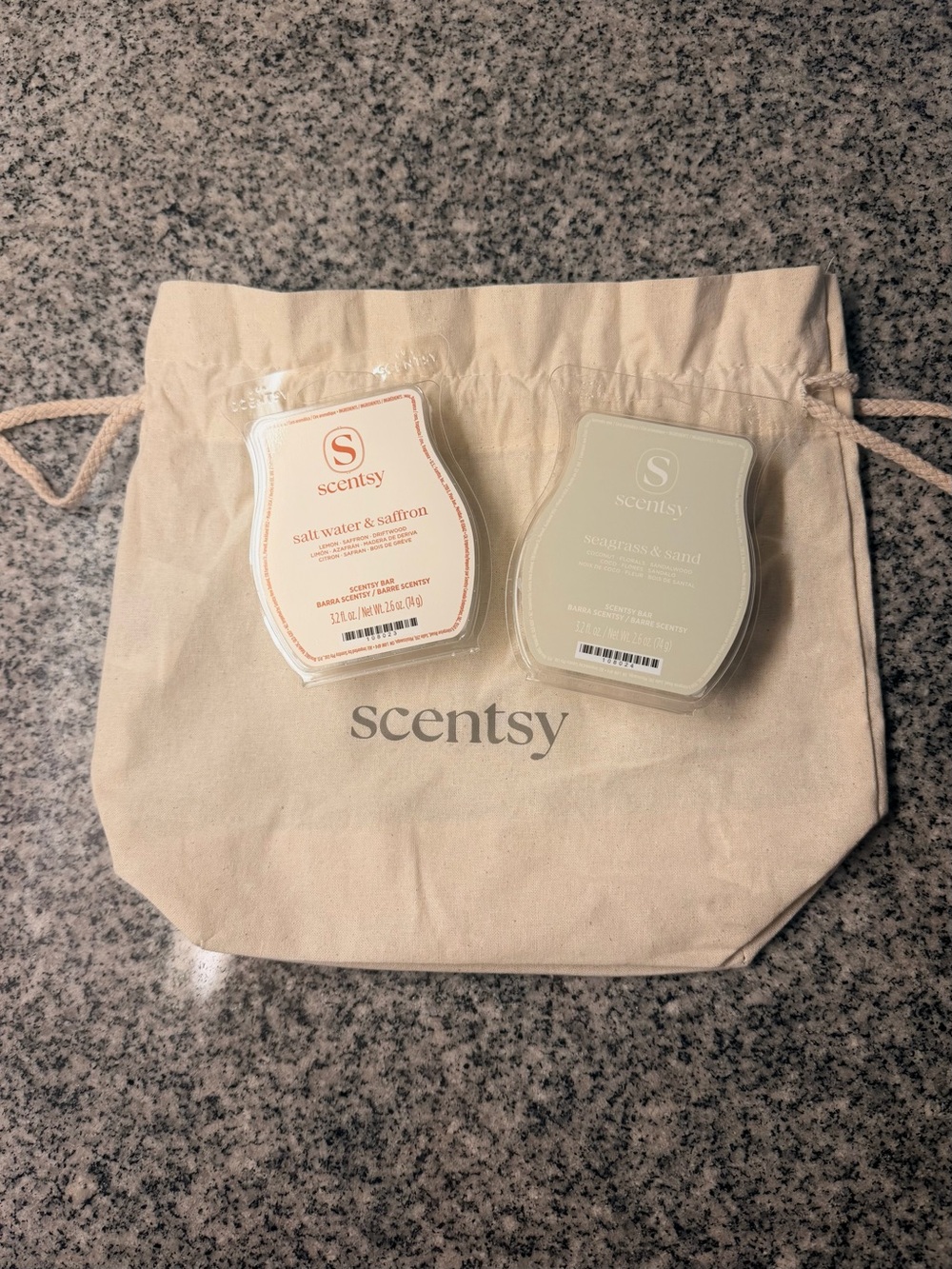 Scentsy Bars - Salt Water and Saffron & Seagrass and Sand